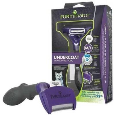 Furminator Kısa Tüylü Kedi Tüy Tarağı L - 1