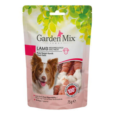 Garden Mix Kuzu Sargılı Kemik Köpek Ödülü 75 gr - 1