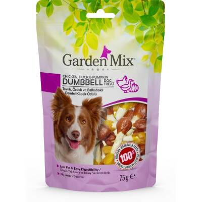 Garden Mix Tavuk Ördek ve Balkabaklı Dambıl Köpek Ödülü 75 gr - 1
