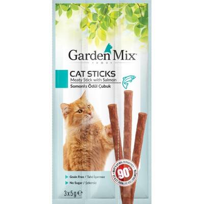 Gardenmix Tahılsız Somonlu Kedi Stick Ödül 3*5gr - 1