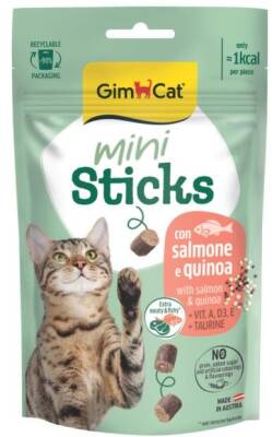 Gimcat Mini Sticks Somonlu&Kinoalı Ödül Çubukları 50gr - 1