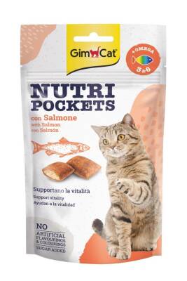 GimCat Nutri Pockets Somonlu Kedi Ödülü 60 gr - 1