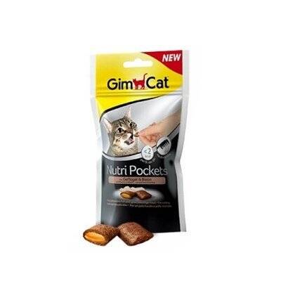 GimCat Nutripockets Kedi Ödül Peynir Taurin 60 gr - 1