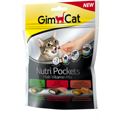 GimCat Nutripockets Kedi Ödülü Malt & Multivitamin 150 gr - 1