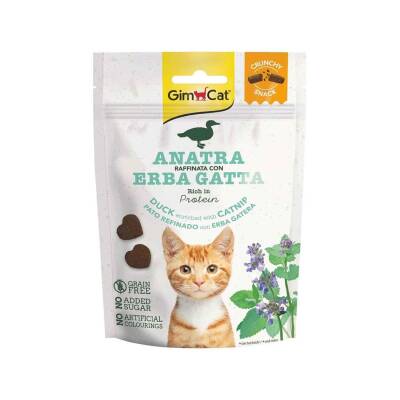 Gimcat Ördekli ve Catnipli Tahılsız Şekersiz Çıtır Kedi Ödül Maması 60 gr - 1