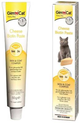 GimCat Sağlıklı Tüy Gelşimi İçin Cheese Biotin Paste 50 gr - 1