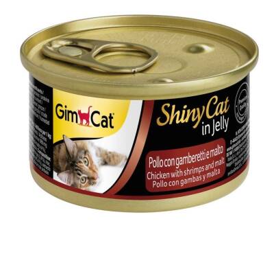 GimCat Shinycat Tavuk Karides Malt Konserve Kedi Maması 70 gr - 1