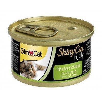 GimCat Shinycat Konserve Kedi Maması -Tavuklu Papayalı 70 gr - 1