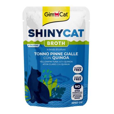 Gimcat Shinycat Pouch Sarıkanat Ton Balığı ve Quinoalı Yetişkin Kedi Çorbası 70 gr - 1