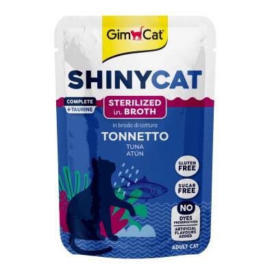 Gimcat Shinycat Pouch Ton Balıklı Kısırlaştırılmış Kediler İçin Yetişkin Kedi Çorbası 70 gr - 1