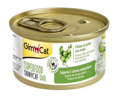 GimCat Shinycat SF Fileto Konserve Kedi Maması - Tavuklu Elmalı 70 gr - 1