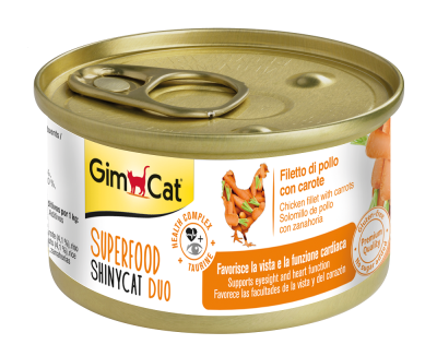 GimCat Shinycat SF Fileto Konserve Kedi Maması - Tavuklu Havuçlu 70 gr - 1