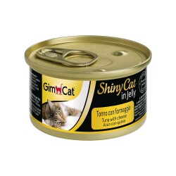 Gimcat Shinycat Ton Balıklı ve Peynirli Jelly Konserve Yetişkin Kedi Maması 70 gr - 2