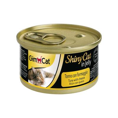 Gimcat Shinycat Ton Balıklı ve Peynirli Jelly Konserve Yetişkin Kedi Maması 70 gr - 2