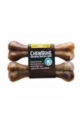 Gimdog Mordimi Natürel Press Kemik Köpek Ödülü 2'li 14 cm - 1