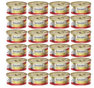 Gourmet Gold Kıyılmış Sığır Etli Yetişkin Kedi Konservesi 24 X 85 gr - 1