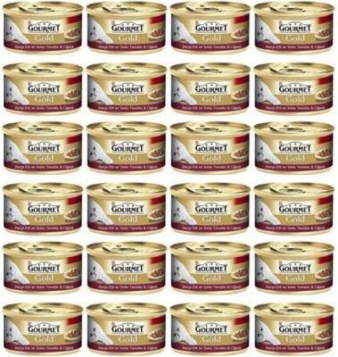 Gourmet Gold Parça Etli ve Soslu Tavuk Ciğer Kedi Konservesi 85 gr X 24 Adet - 1