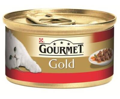 Gourmet Gold Parça Sığır Etli Soslu Konserve Yetişkin Kedi Maması 85 gr - 1