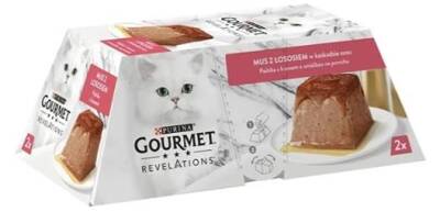 Gourmet Gold Revelations Somon Balıklı Etli Ezme Konserve Kedi Maması 2 X 57 gr - 1