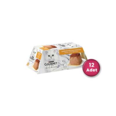 Gourmet Gold Revelations Tavuk Etli Ezme Konserve Kedi Maması 2 X 57 gr 12'li Paket - 1