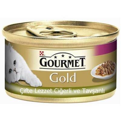 Gourmet Gold Soslu Ciğerli ve Tavşanlı Yetişkin Kedi Konservesi 85 gr - 1