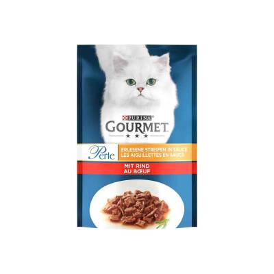 Gourmet Perle Parça Etli Izgara Sığır Etli Yetişkin Kedi Konservesi 85 gr - 1