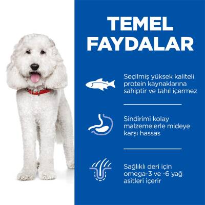 Hill's SCIENCE PLAN Hipoalerjenik Yetişkin Orta Irk Somonlu Köpek Maması 10 kg + 2 kg - 3