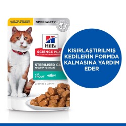 Hill's SCIENCE PLAN Kısırlaştırılmış Alabalıklı Kedi Pouch 85 gr - 2