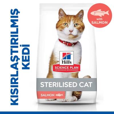 Hill's Science Plan Kısırlaştırılmış Yetişkin Somon Balıklı Kedi Maması 3 kg - 1