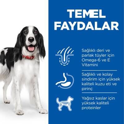 Hill's SCIENCE PLAN Yetişkin Orta Irk Kuzulu ve Pirinçli Köpek Maması 12 kg + 2 kg - 3