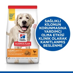 Hill's SCIENCE PLAN Light Yetişkin Büyük Irk Tavuklu Köpek Maması 14 kg - 2