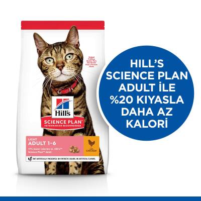 Hill's SCIENCE PLAN Light Yetişkin Tavuklu Kedi Maması 1,5 kg - 2