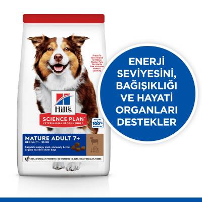 Hill's SCIENCE PLAN Light +7 Yaşlı Orta Irk Kuzulu ve Pirinçli Köpek Maması 12 kg + 2 kg - 4