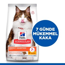 Hill's SCIENCE PLAN Mükemmel Sindirim +1 Yetişkin Tavuklu ve Kahverengi Pirinçli Kedi Maması 1,5 kg - 2