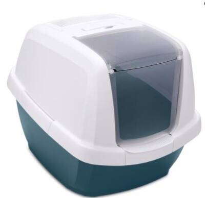 Imac Maddy Üstü Açılabilen Kapalı Kedi Tuvaleti Lacivert 65x47,5x47,5 cm - 1