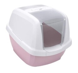 Imac Maddy Üstü Açılabilen Kapalı Kedi Tuvaleti Pembe - Imac