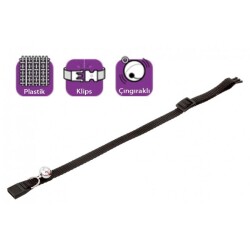 Karlie Çıngıraklı Siyah Kedi Boyun Tasması - Karlie