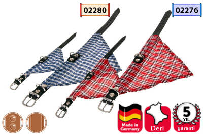 Karlie Deri Bandanalı Boyun Tasma 37 cm Kırmızı - 1