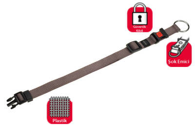 Karlie Kilitli Boyun Tasması S 30-45 cm Gri - 1