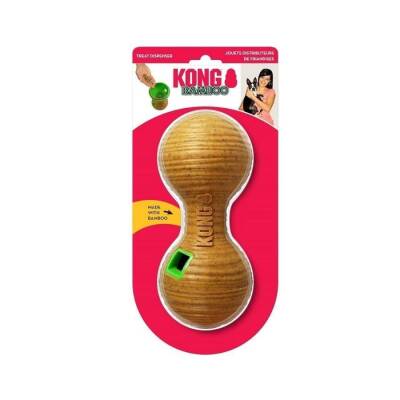 Kong Bamboo Feeder Dambıl Şeklinde Ödül Maması Dağıtma Köpek Oyuncağı M - 1
