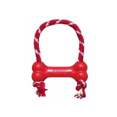 Kong Goodie Bone Kemik Şeklinde İp Sallantılı Çok Amaçlı Köpek Oyuncağı M - 1