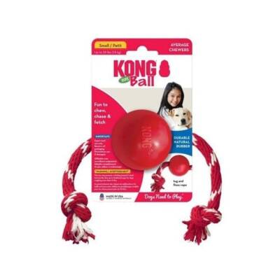 Kong İp Sallantılı Top Köpek Oyuncağı S - 1