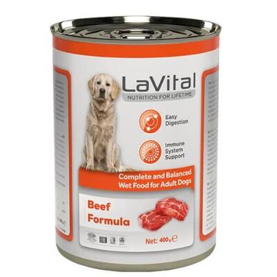 LaVital Adult Biftekli Bağışıklık Sistemi Destekleyici Yetişkin Köpek Konservesi 400 gr - 1