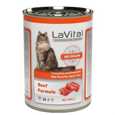 LaVital Adult Tahılsız Biftekli Yetişkin Kedi Konservesi 400 gr - 1