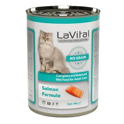 LaVital Somonlu Tahılsız Yetişkin Kedi Konservesi 400 gr - 1