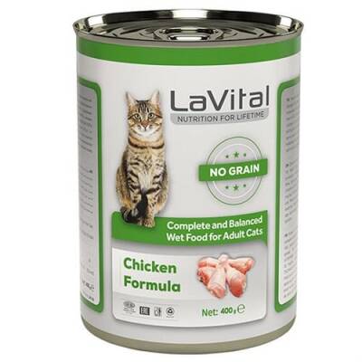 LaVital Adult Tahılsız Tavuklu Yetişkin Kedi Konservesi 400 gr - 1