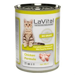 LaVital Kitten Tahılsız Tavuklu Yavru Kedi Konservesi 400 gr - LaVital