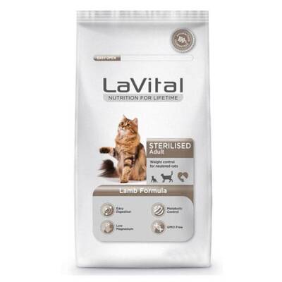 LaVital Sterilesed Kuzu Etli Kısırlaştırılmış Yetişkin Kedi Maması 12 kg - 1
