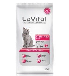 LaVital Somonlu Kısırlaştırılmış Yetişkin Kedi Maması 12 kg - LaVital