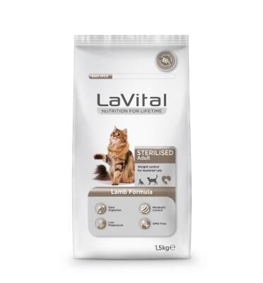 LaVital Sterilised Kuzu Etli Kısırlaştırılmış Yetişkin Kedi Maması 1,5 kg - 1